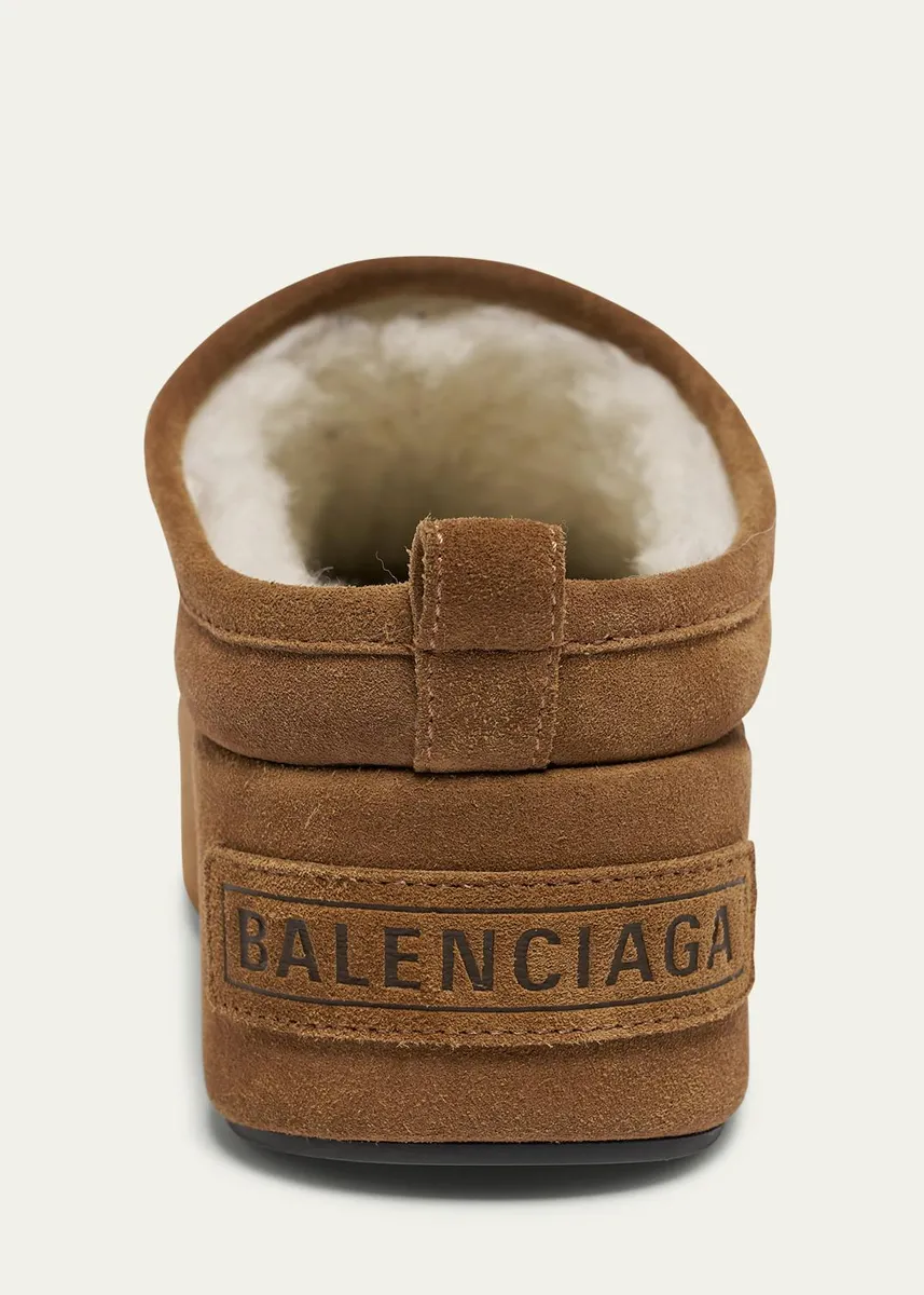 Balenciaga Alaska Suede Faux Shearling Mules | Thumbnail 4 Balenciaga Alaska Suede Faux Shearling Mules | Thumbnail 4