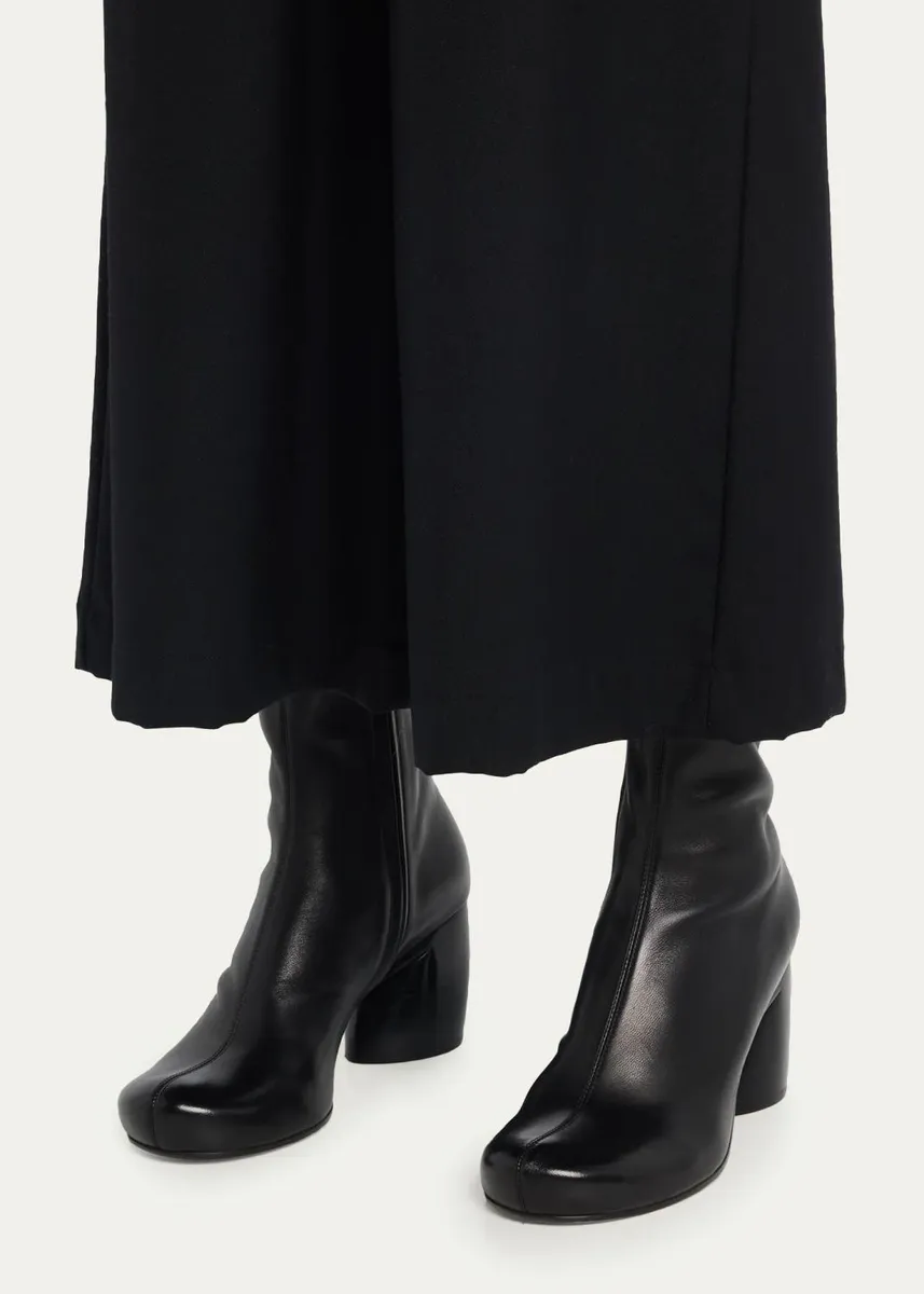 Loewe 70mm Oval Leather Zip Ankle Booties | Thumbnail 2
