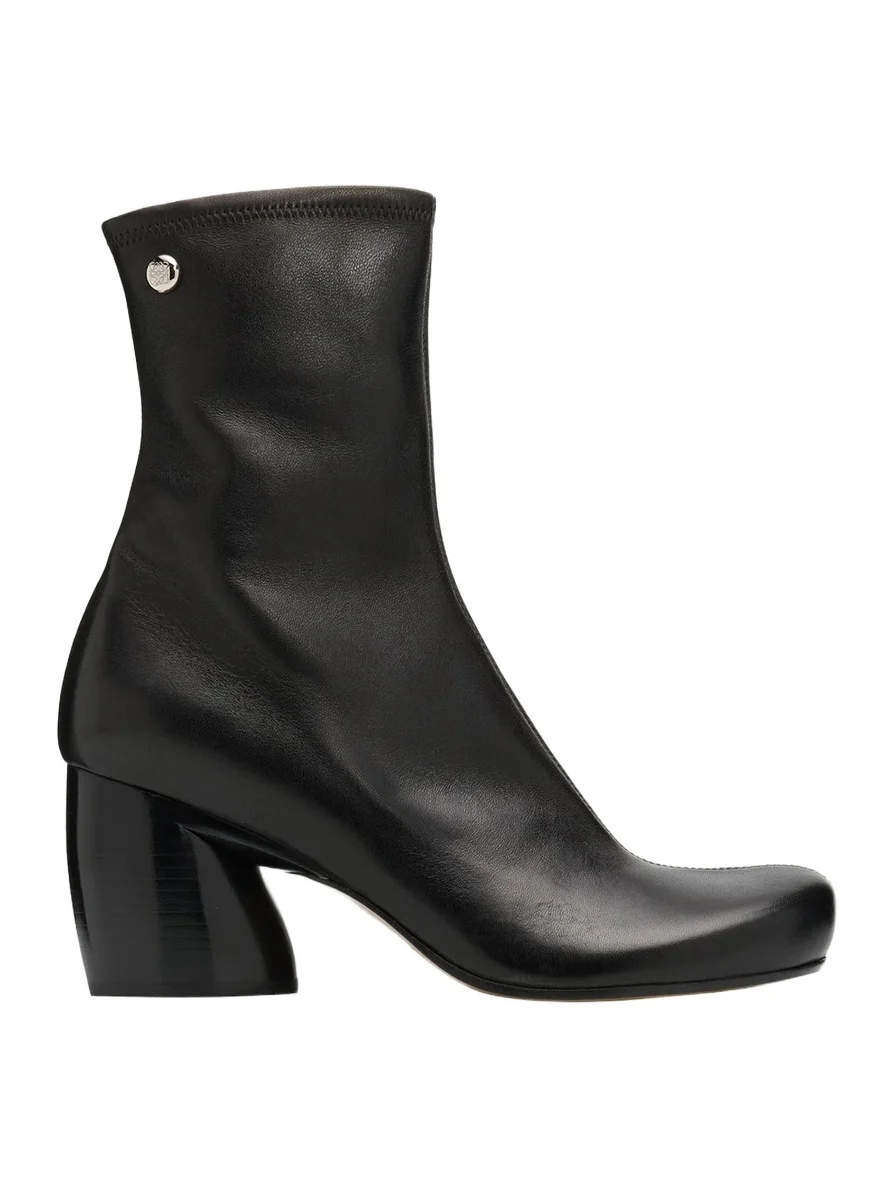 Loewe 70mm Oval Leather Zip Ankle Booties