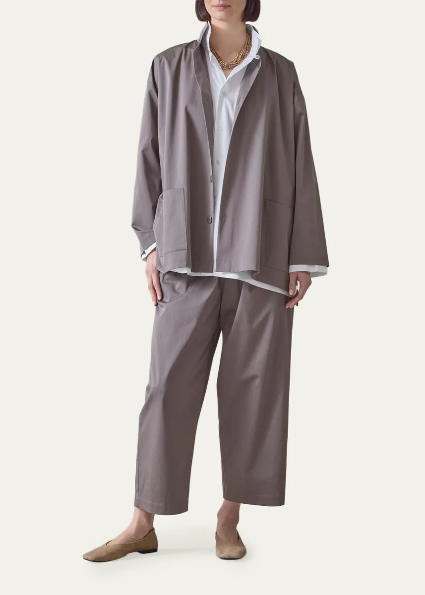 Eskandar Slim A-Line Stretch Cotton Jacket | Thumbnail 2 Eskandar Slim A-Line Stretch Cotton Jacket | Thumbnail 2