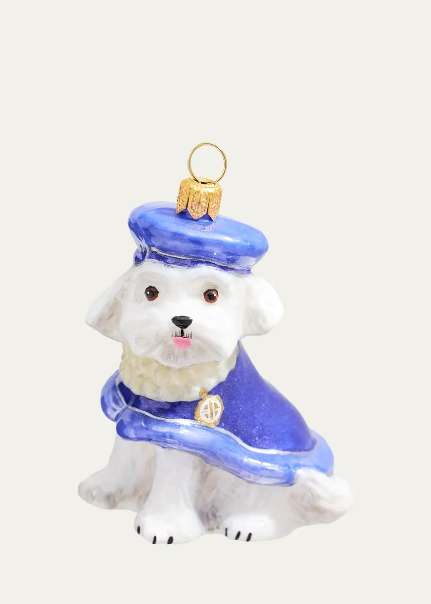 Joy To The World Collectibles Maltese in Purple Coat and Beret with Pearly BG Collar Christmas Ornament | Thumbnail 2 Joy To The World Collectibles Maltese in Purple Coat and Beret with Pearly BG Collar Christmas Ornament | Thumbnail 2