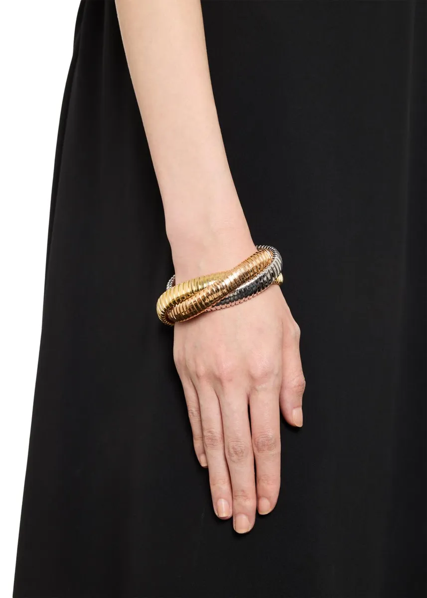 SIDNEY GARBER 18K Yellow, White and Rose Gold Rolling Bracelet | Thumbnail 2 SIDNEY GARBER 18K Yellow, White and Rose Gold Rolling Bracelet | Thumbnail 2