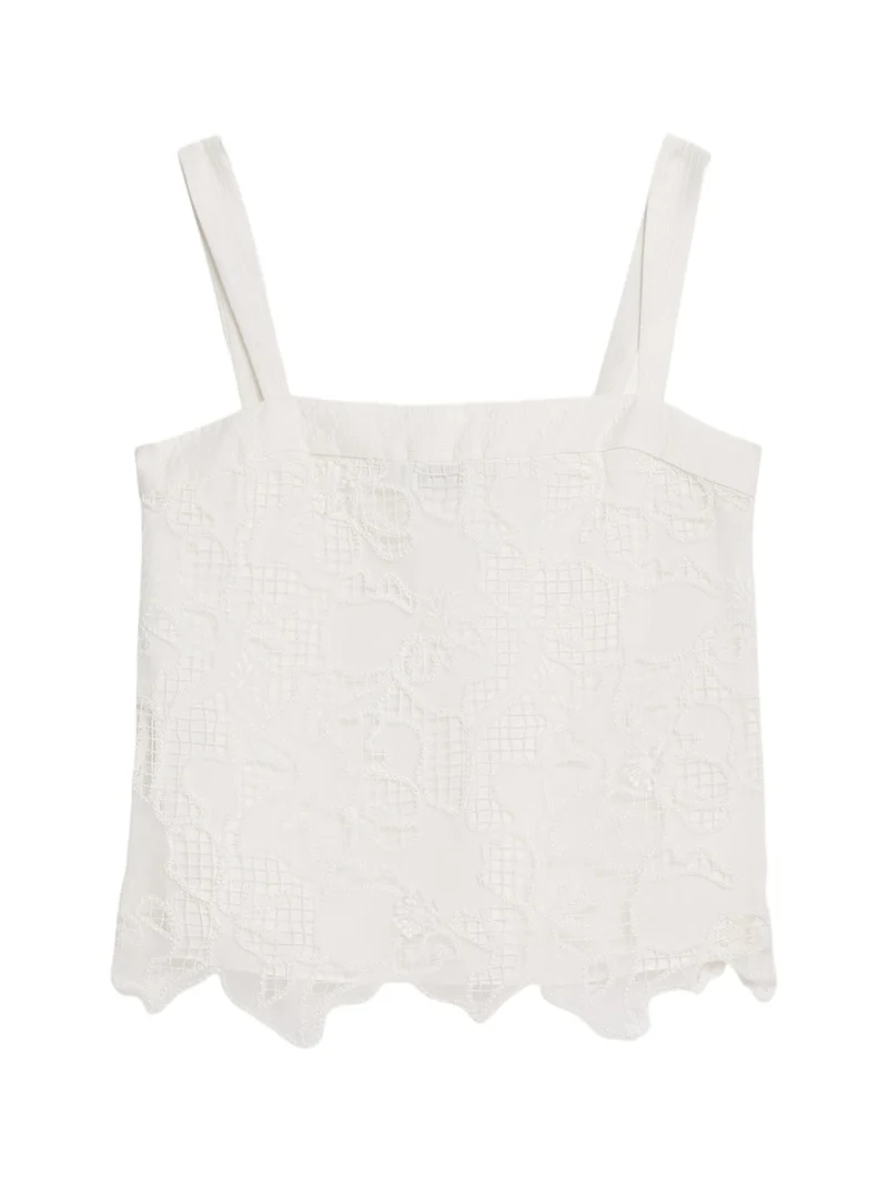 Brynn Sleeveless Embroidered Top