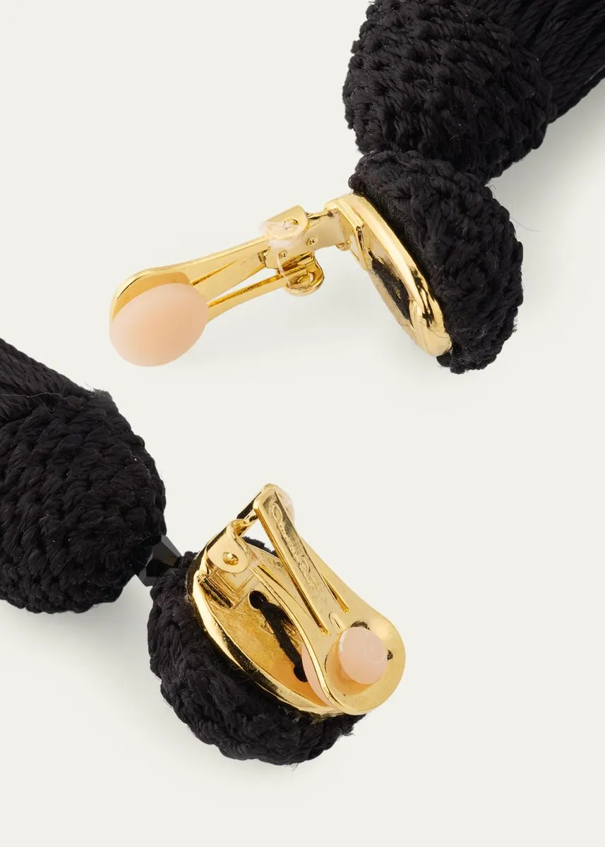 Oscar de la Renta Silk Rope Tassel Clip-On Earrings | Thumbnail 4 Oscar de la Renta Silk Rope Tassel Clip-On Earrings | Thumbnail 4