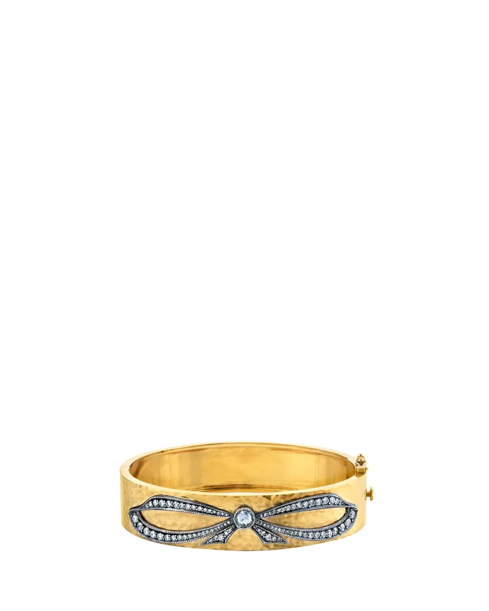 Arman Sarkisyan Diamond Bow Bracelet in 18K Gold and Oxidized Siver | Thumbnail 2