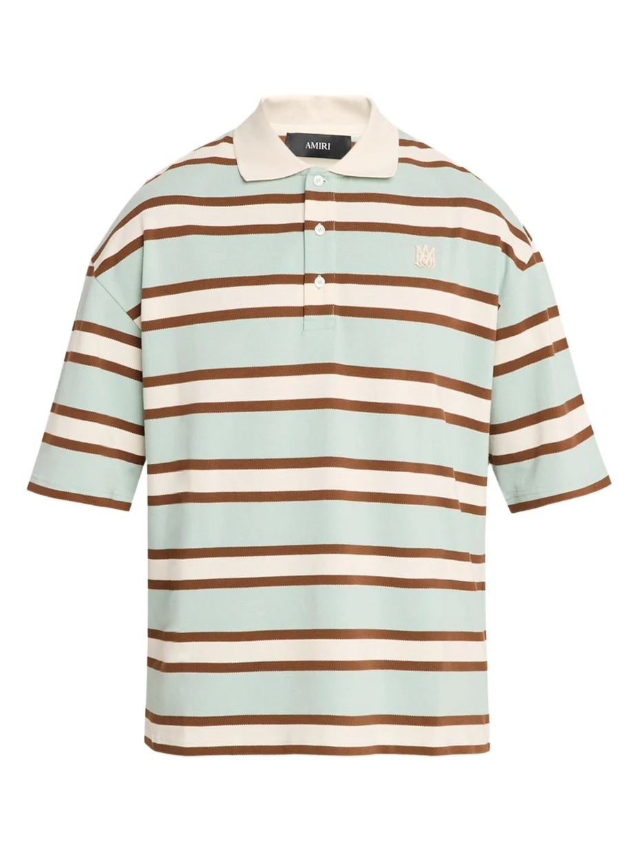 AMIRI Men's Cotton Multi-Stripe MA Polo Shirt