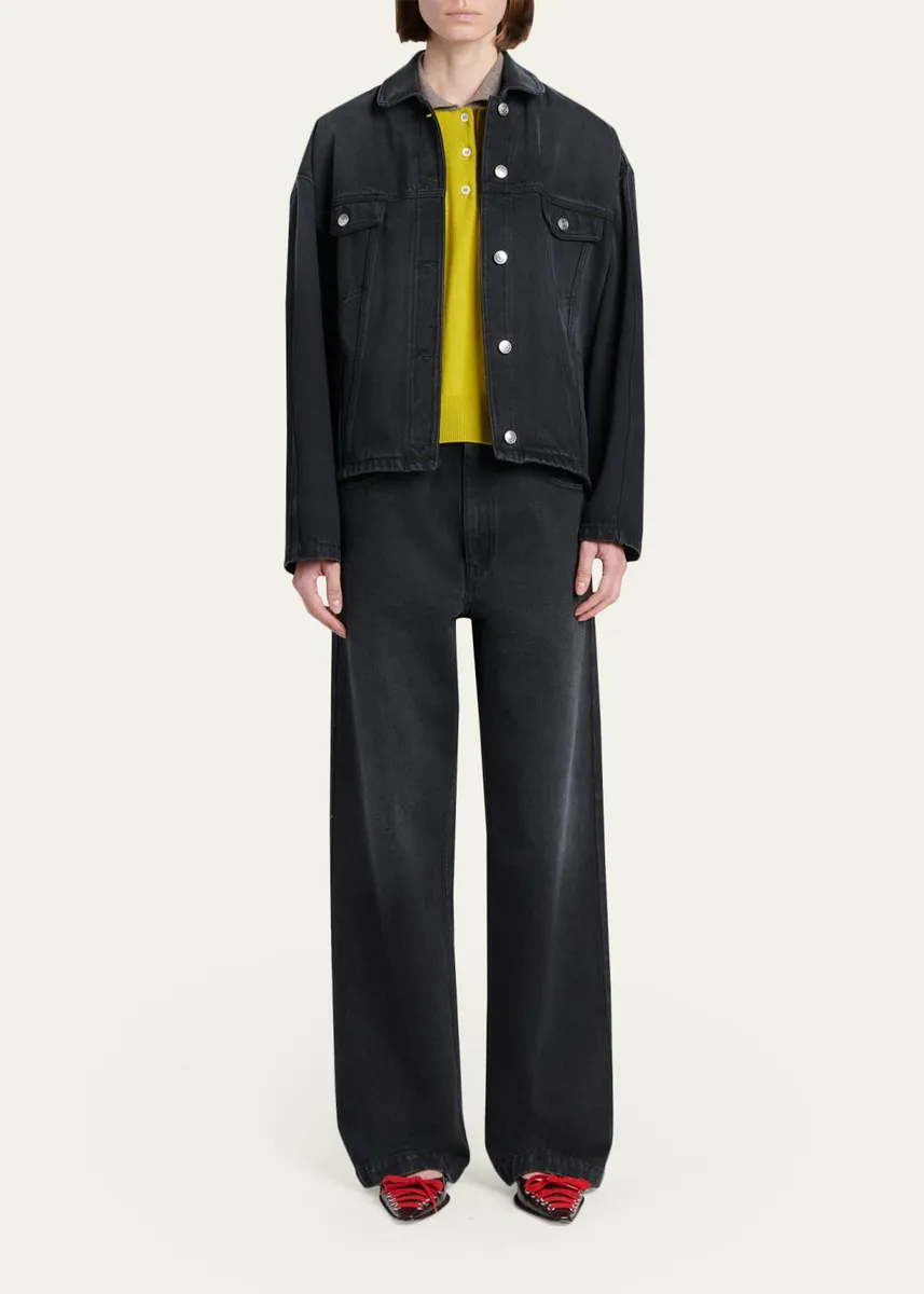Marni Cashmere Short-Sleeve Polo Sweater | Thumbnail 2 Marni Cashmere Short-Sleeve Polo Sweater | Thumbnail 2