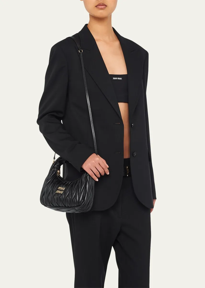 Miu Miu Matelasse Quilted Top Handle Hobo Bag | Thumbnail 2