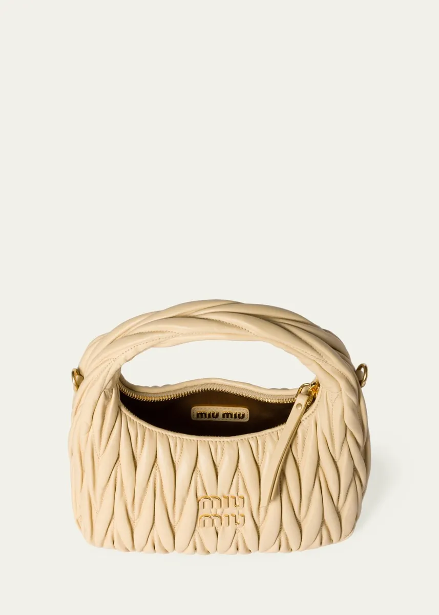 Miu Miu Matelasse Quilted Top Handle Hobo Bag | Thumbnail 7