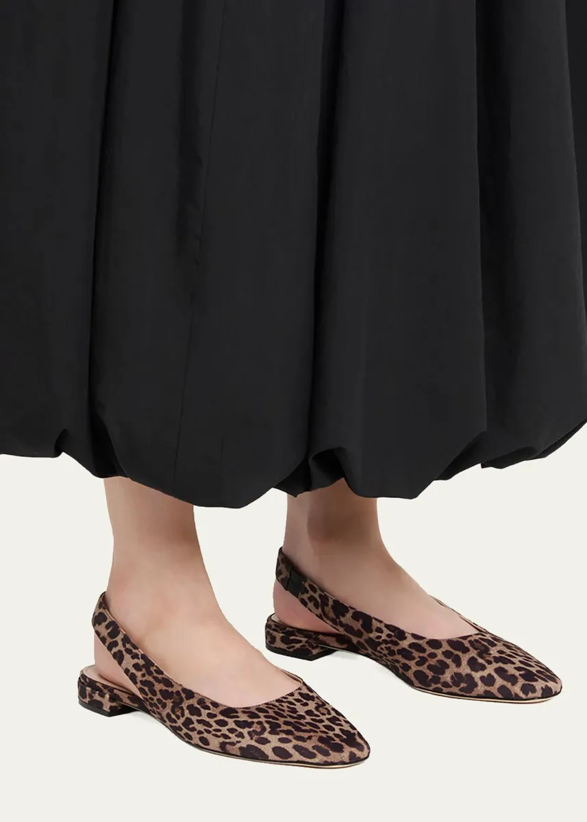 Stuart Weitzman Stassi Leopard Grosgrain Slingback Flats | Thumbnail 2 Stuart Weitzman Stassi Leopard Grosgrain Slingback Flats | Thumbnail 2