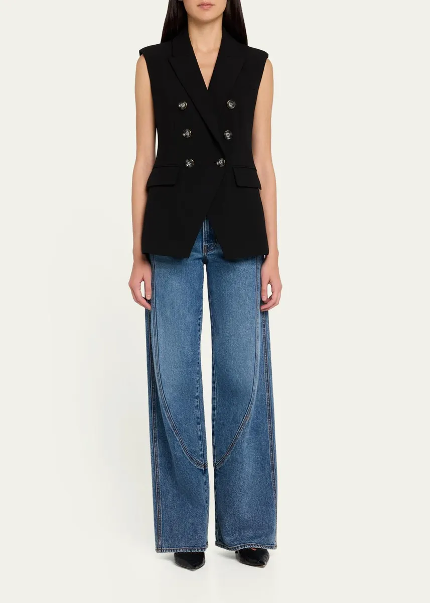 Veronica Beard Taylor Godet Wide-Leg Jeans | Thumbnail 2 Veronica Beard Taylor Godet Wide-Leg Jeans | Thumbnail 2