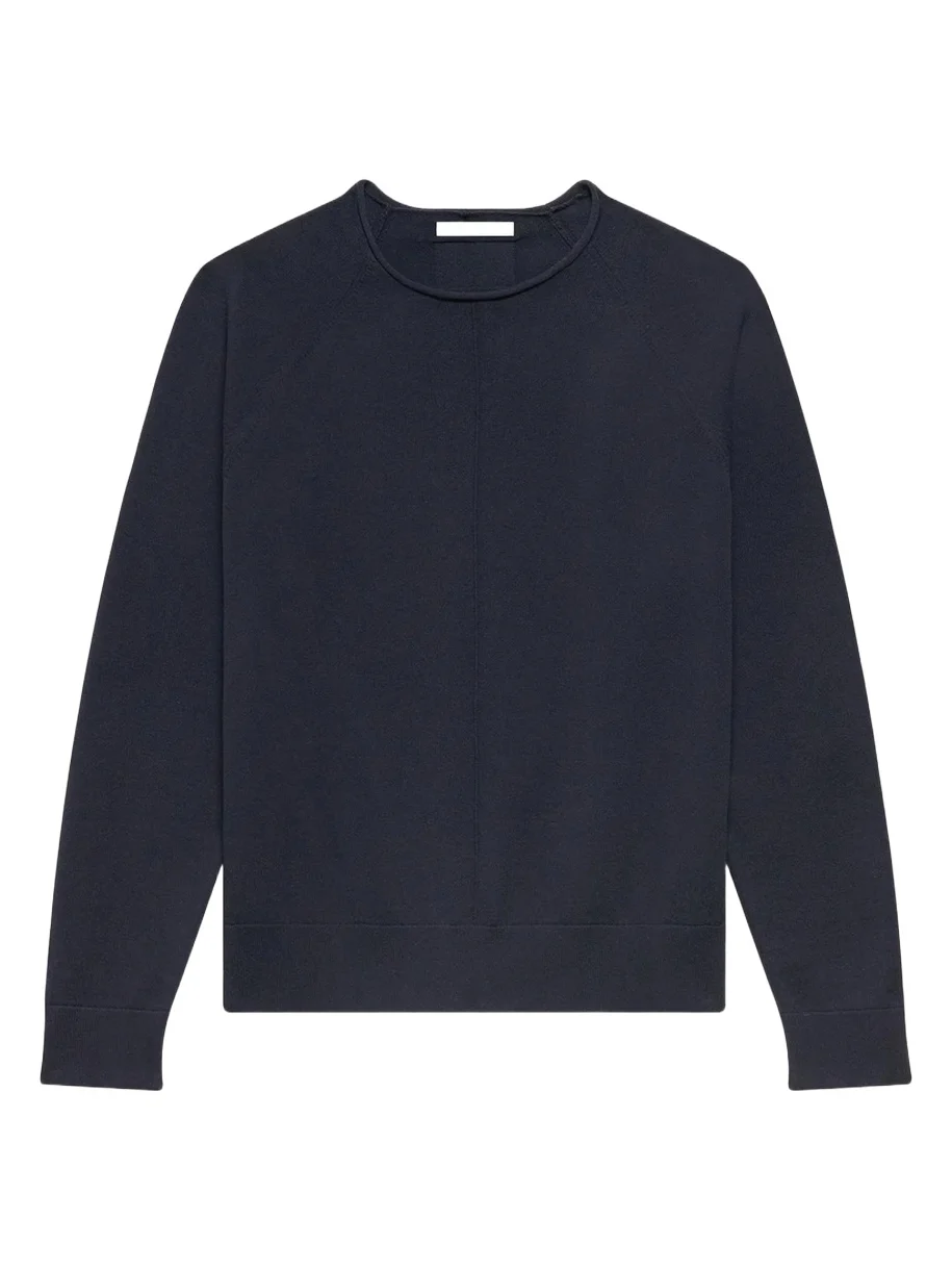 Helmut Lang Men's Cotton Raw-Edge Crewneck Sweater