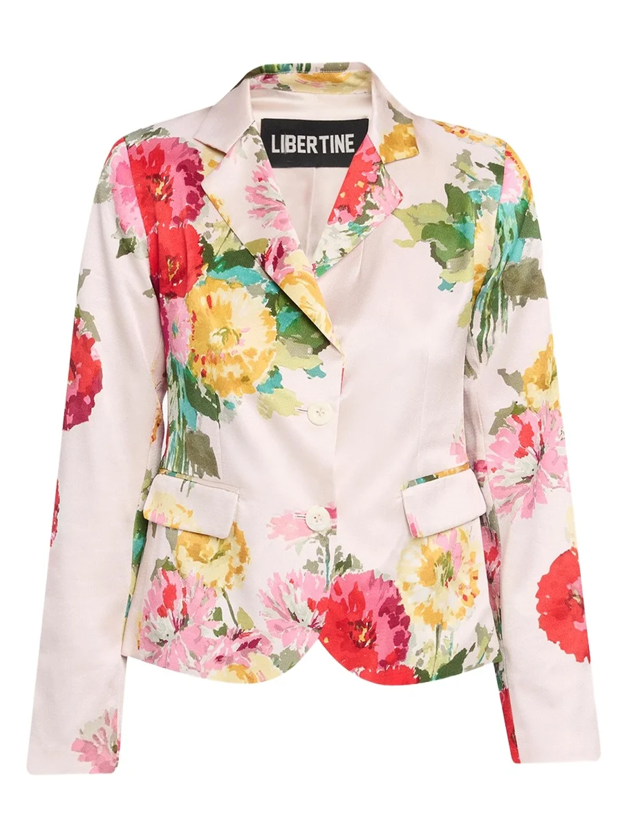 Pat Nixon Silk Single-Breasted Classic Jacket