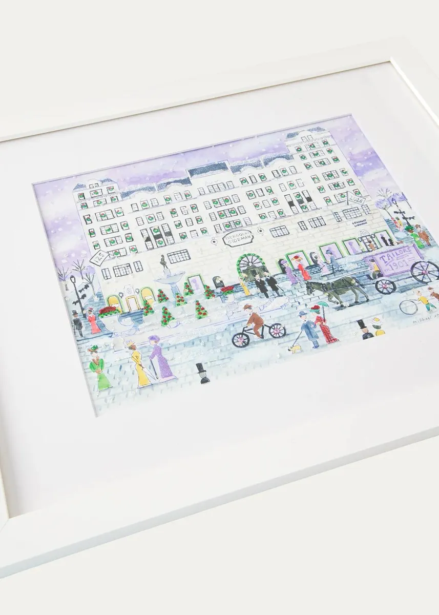 Michael Storrings 125th Anniversary "Bergdorf Goodman Store" Large Framed Print | Thumbnail 2