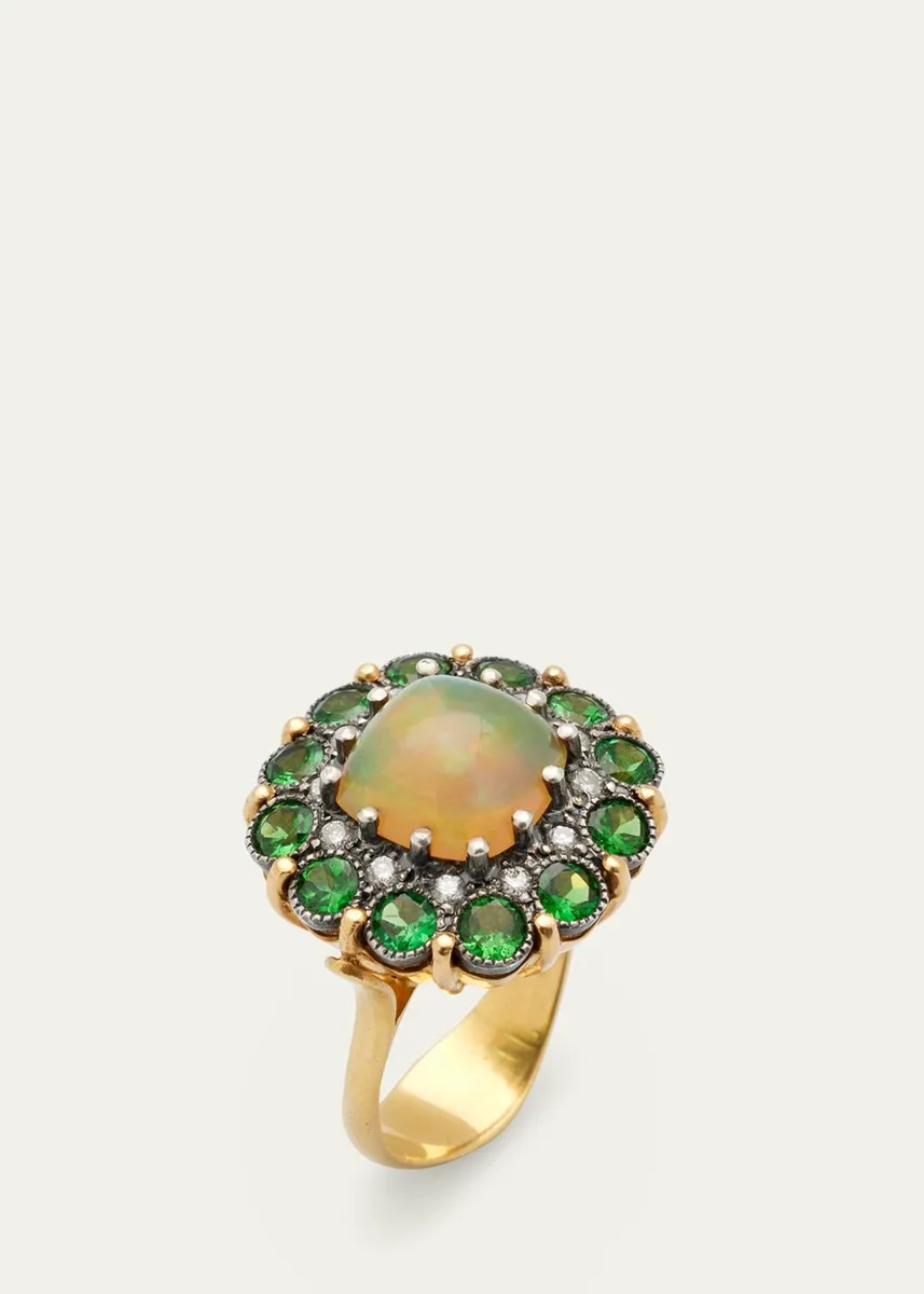 Arman Sarkisyan Opal Ring with Tsavorite and Diamonds | Thumbnail 3