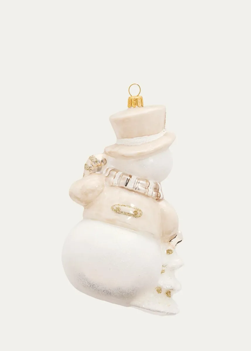 John Huras Glass Snowman Ornament | Thumbnail 2