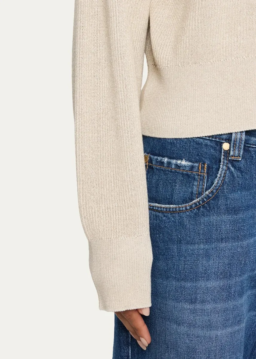 Brunello Cucinelli Sparkle Rib Knit Zip Cardigan | Thumbnail 5 Brunello Cucinelli Sparkle Rib Knit Zip Cardigan | Thumbnail 5