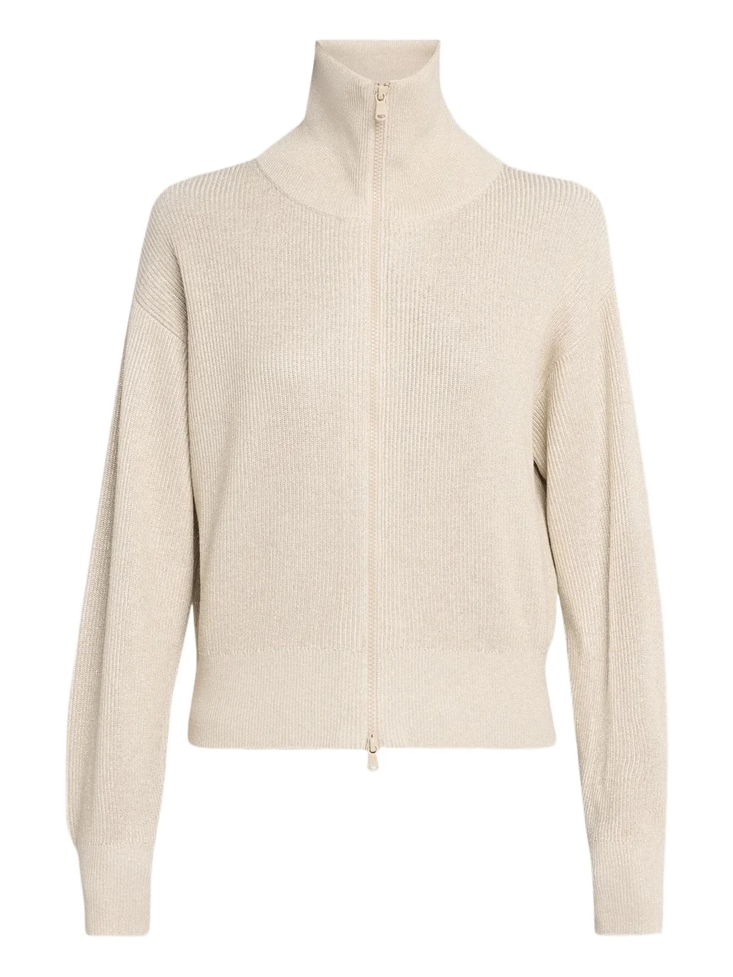 Sparkle Rib Knit Zip Cardigan Sparkle Rib Knit Zip Cardigan