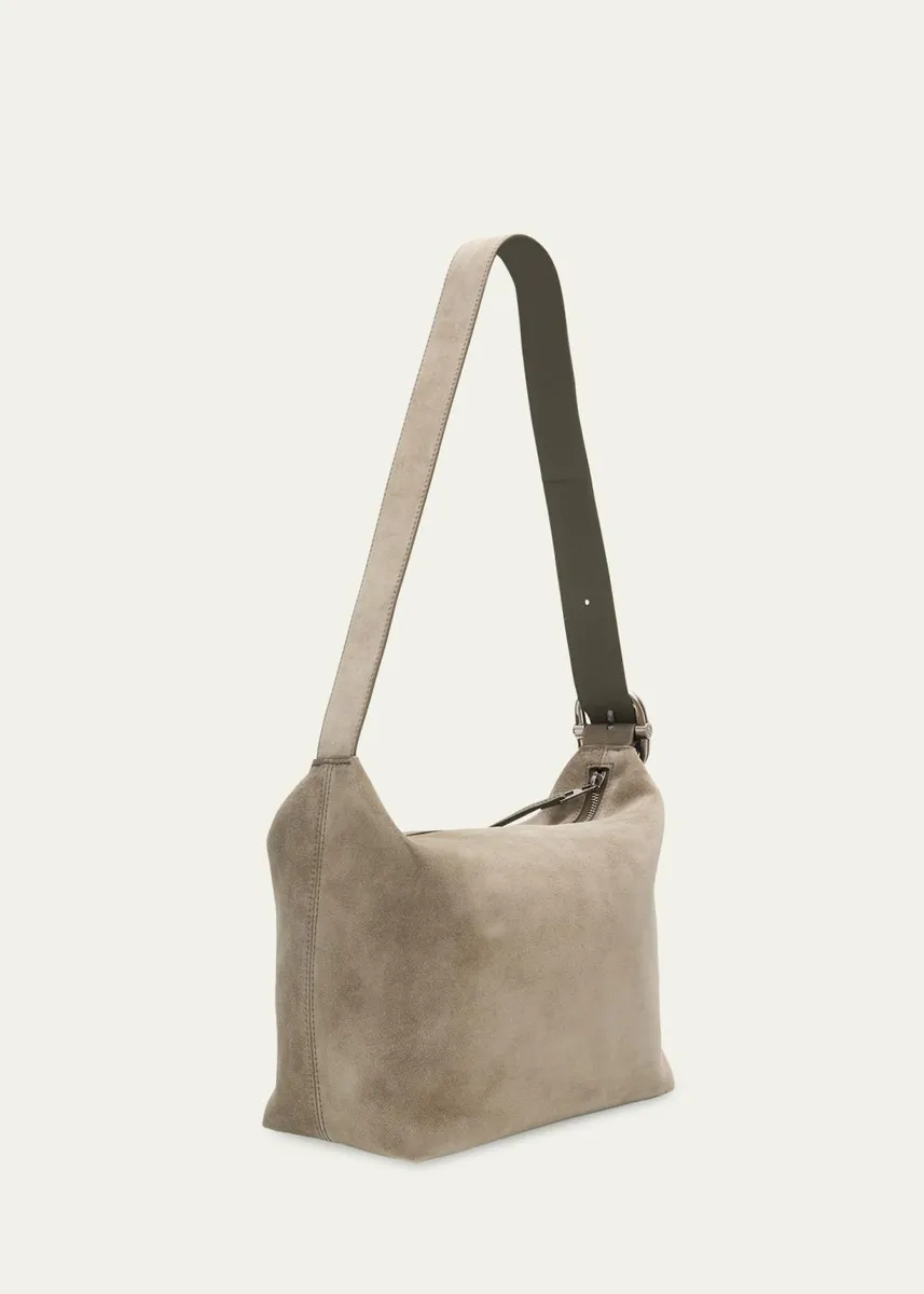 Loewe Men's Loop Medium Hobo Bag in Suede | Thumbnail 3 Loewe Men's Loop Medium Hobo Bag in Suede | Thumbnail 3