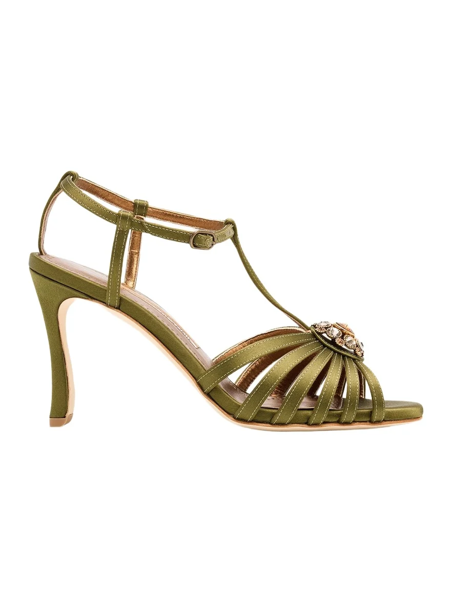 90mm Fulcon Embellished Satin Caged Sandals 90mm Fulcon Embellished Satin Caged Sandals