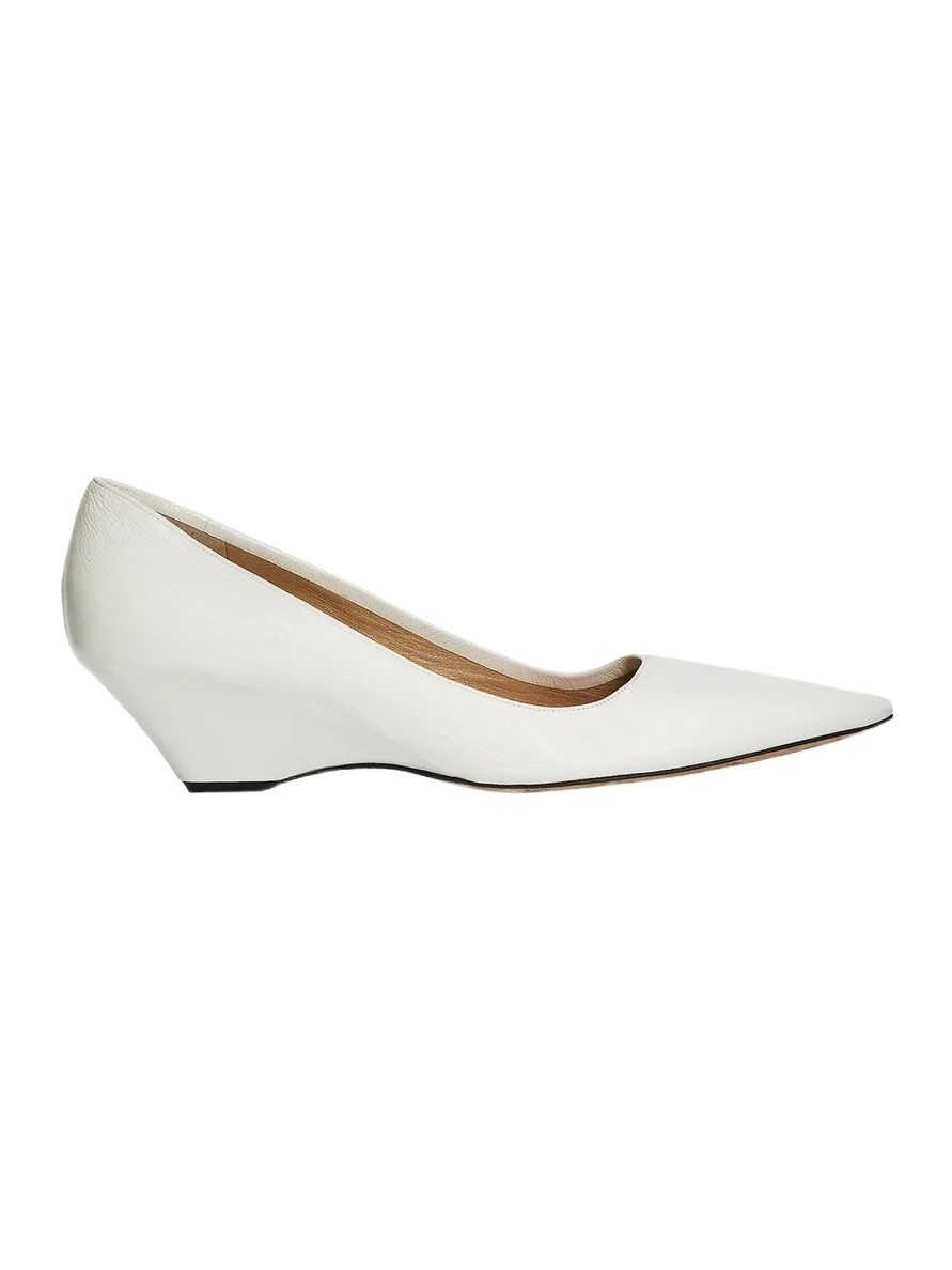 50mm Liisa Leather Wedge Pumps
