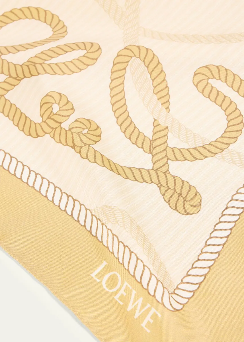 Loewe Double L Anagram Silk Scarf | Thumbnail 4