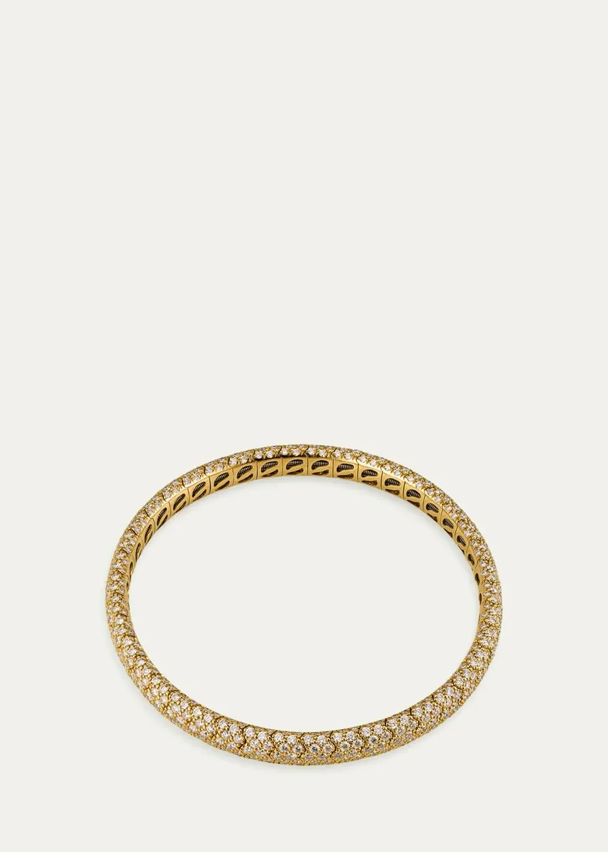 SIDNEY GARBER 18K Yellow Gold Diamond Narrow Pave Stretch Bracelet | Thumbnail 4 SIDNEY GARBER 18K Yellow Gold Diamond Narrow Pave Stretch Bracelet | Thumbnail 4