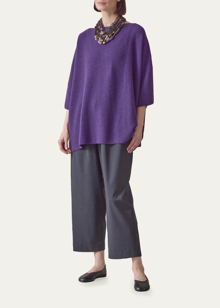 Eskandar Bateau-Neck Moss Stitch Cashmere Sweater | Thumbnail 2 Eskandar Bateau-Neck Moss Stitch Cashmere Sweater | Thumbnail 2