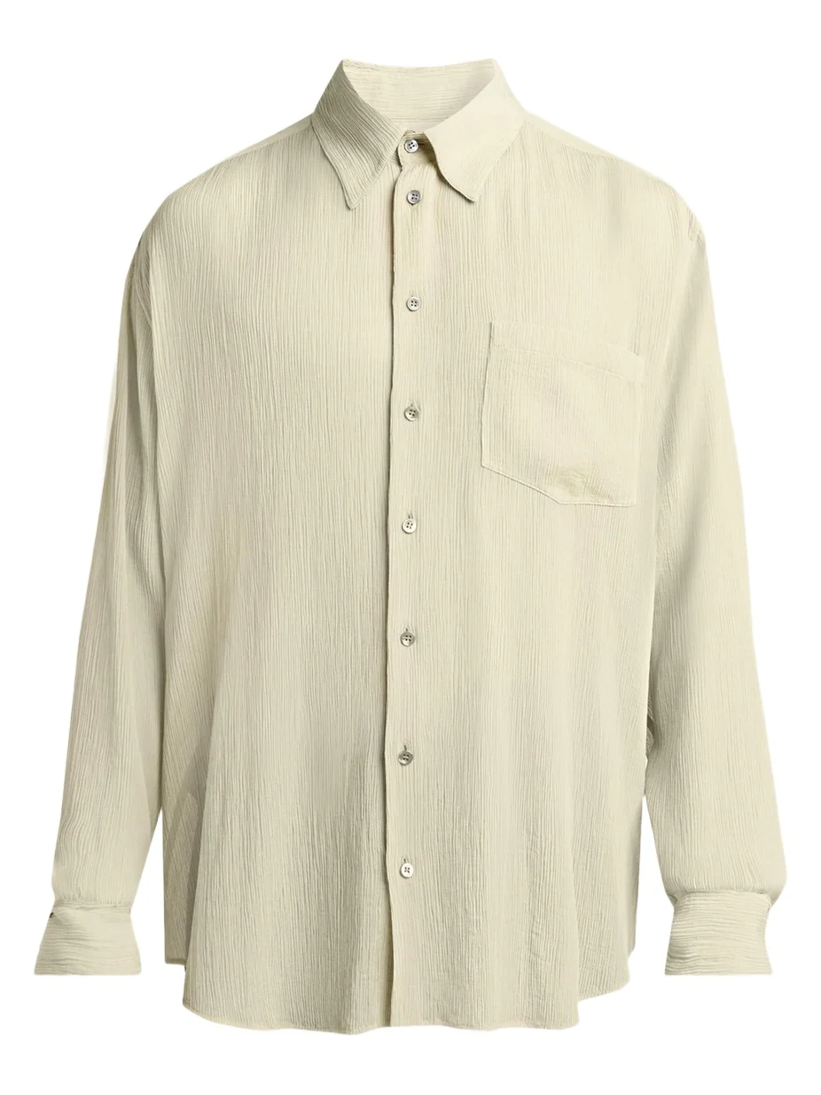 Giorgio Armani Men's Cotton and Silk Textured Button-Down Shirt