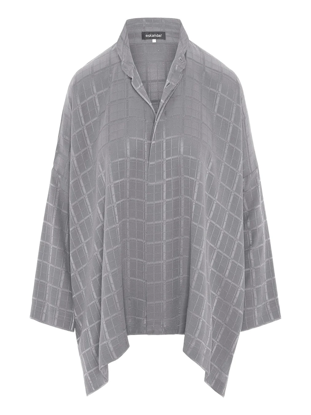 Eskandar Jacquard Silk Satin Shirt