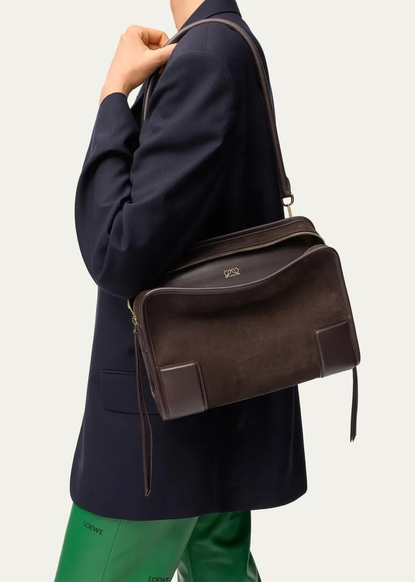 Loewe Amazona 180 Medium Top-Handle Bag in Suede | Thumbnail 2 Loewe Amazona 180 Medium Top-Handle Bag in Suede | Thumbnail 2