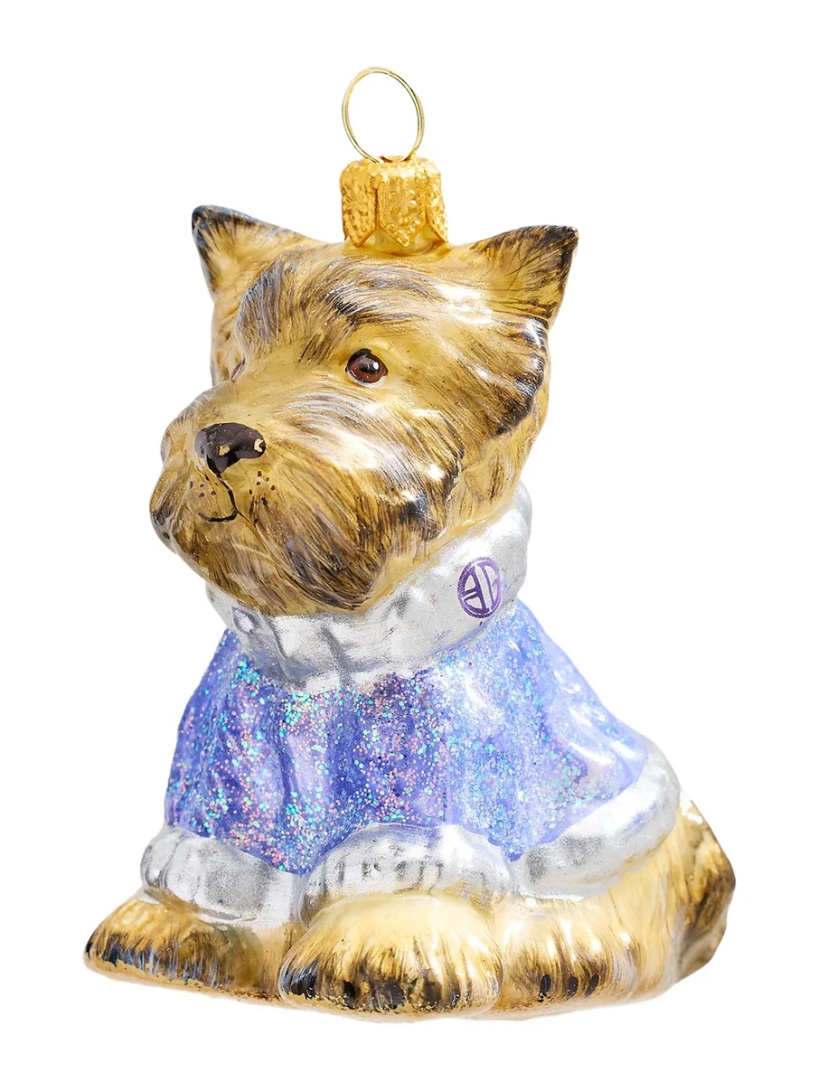 Joy To The World Collectibles Yorkshire Terrier in Glittery BG Coat Christmas Ornament | Thumbnail 1 Joy To The World Collectibles Yorkshire Terrier in Glittery BG Coat Christmas Ornament | Thumbnail 1
