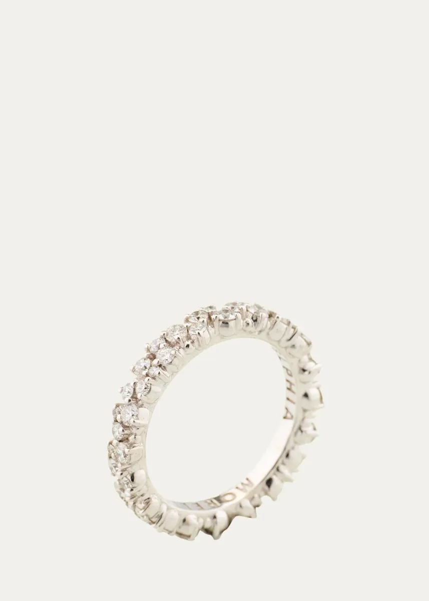Paul Morelli 18K White Gold Small Confetti Ring with Diamonds | Thumbnail 3