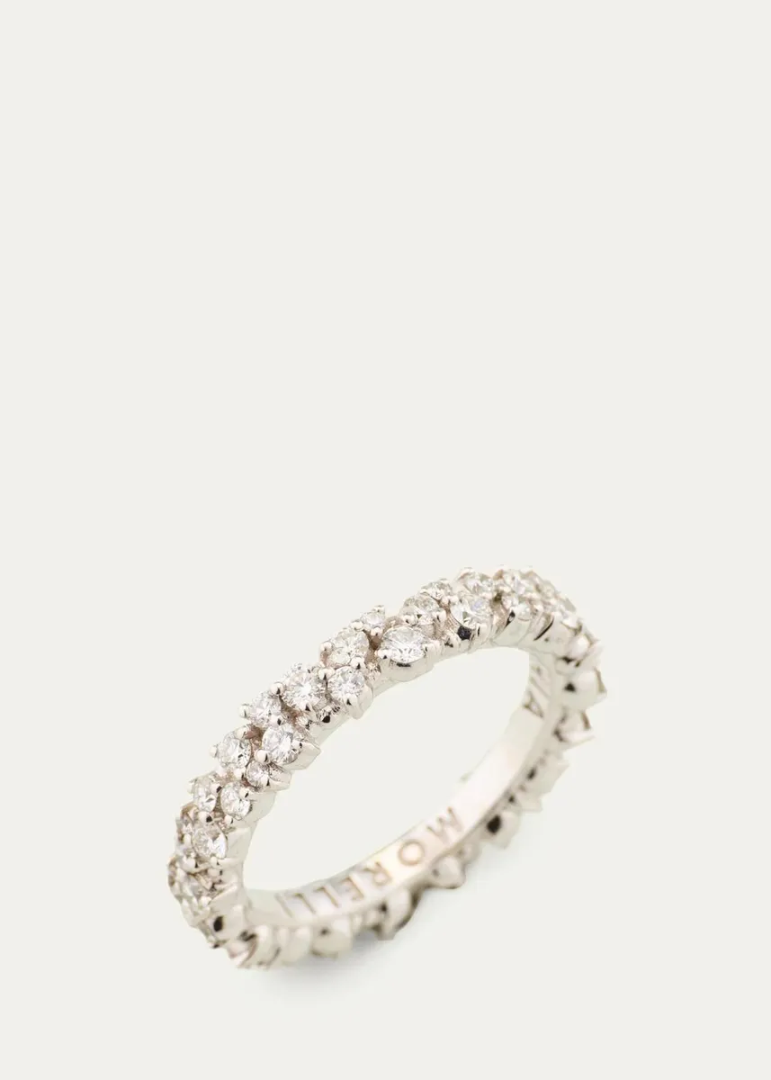 Paul Morelli 18K White Gold Small Confetti Ring with Diamonds | Thumbnail 4
