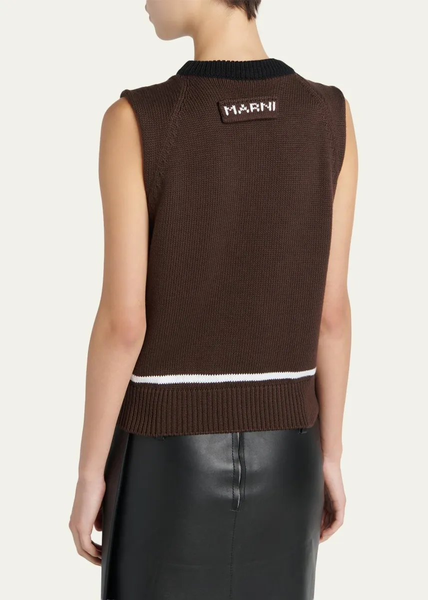 Marni Crewneck Sleeveless Sweater | Thumbnail 3 Marni Crewneck Sleeveless Sweater | Thumbnail 3