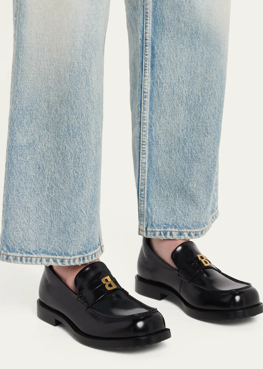 Balenciaga Comfy Leather Penny Loafers | Thumbnail 2