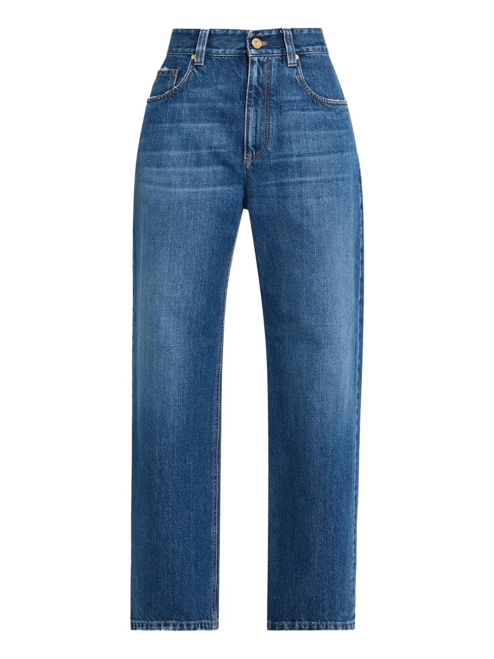Mid-Rise Monili Trim Wide-Leg Jeans Mid-Rise Monili Trim Wide-Leg Jeans