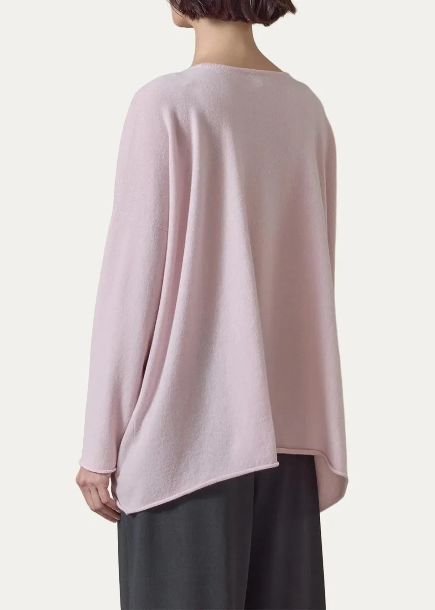Eskandar Cashmere A-Line Bateau Neck Sweater - Long | Thumbnail 7