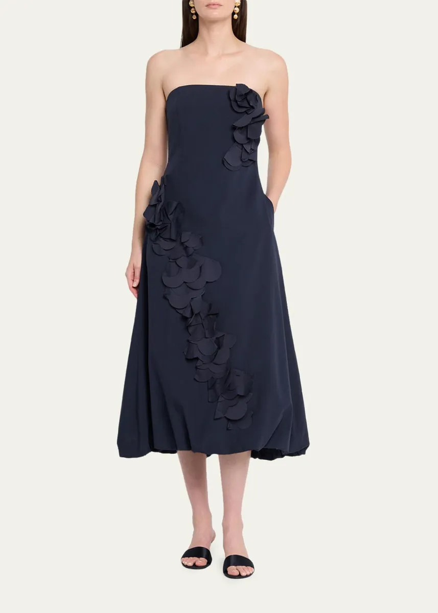 Ramy Brook Zaria Floral Bubble-Hem Midi Dress | Thumbnail 2