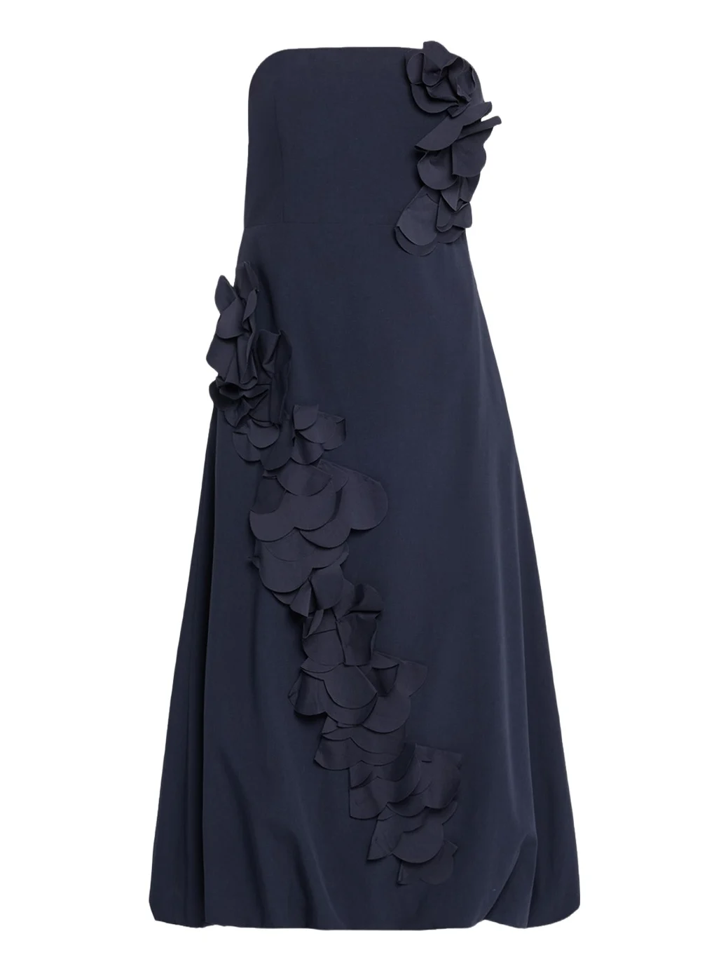 Zaria Floral Bubble-Hem Midi Dress Zaria Floral Bubble-Hem Midi Dress