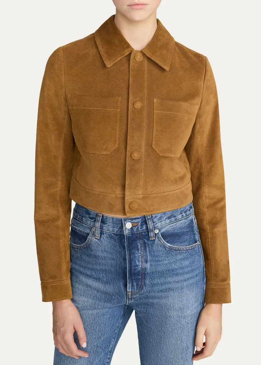 Frame The Suede Small Jacket | Thumbnail 4