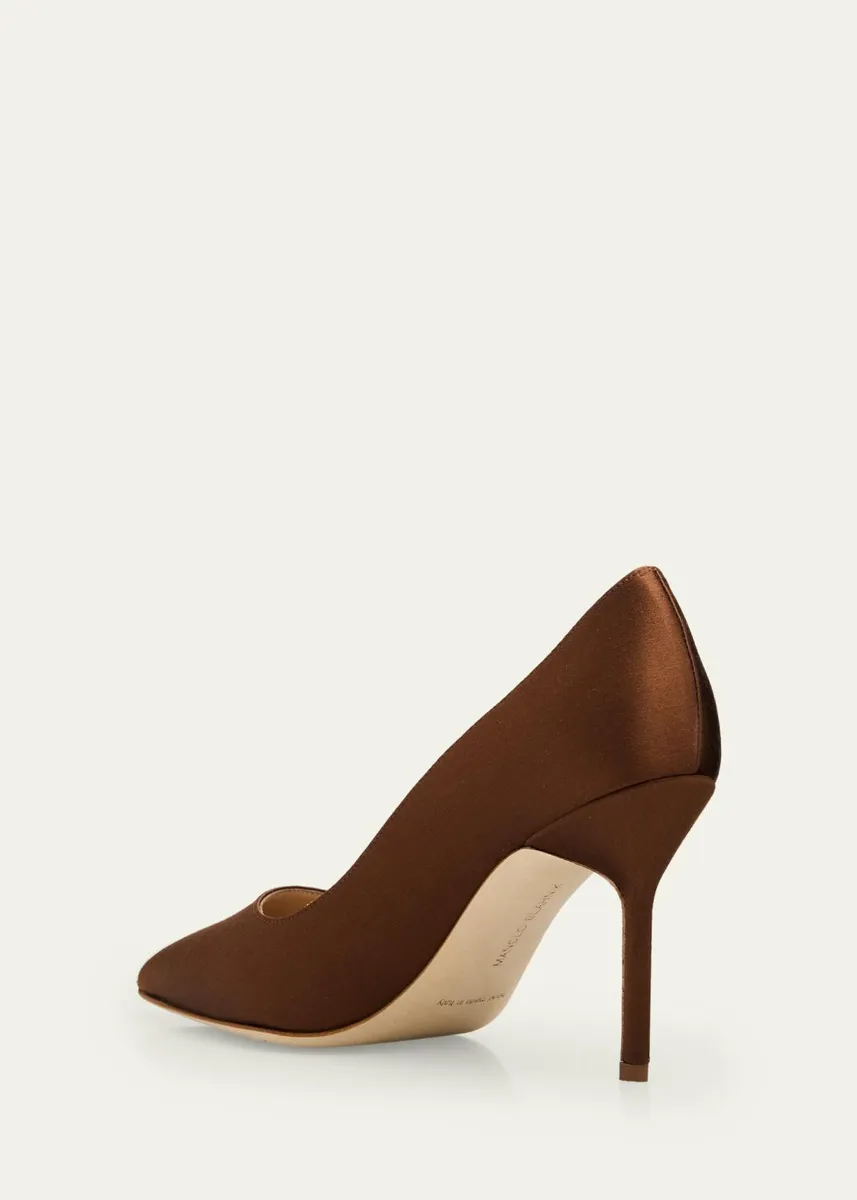 Manolo Blahnik 90mm BB Satin Pumps | Thumbnail 2 Manolo Blahnik 90mm BB Satin Pumps | Thumbnail 2