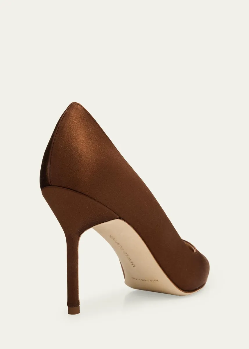 Manolo Blahnik 90mm BB Satin Pumps | Thumbnail 3 Manolo Blahnik 90mm BB Satin Pumps | Thumbnail 3