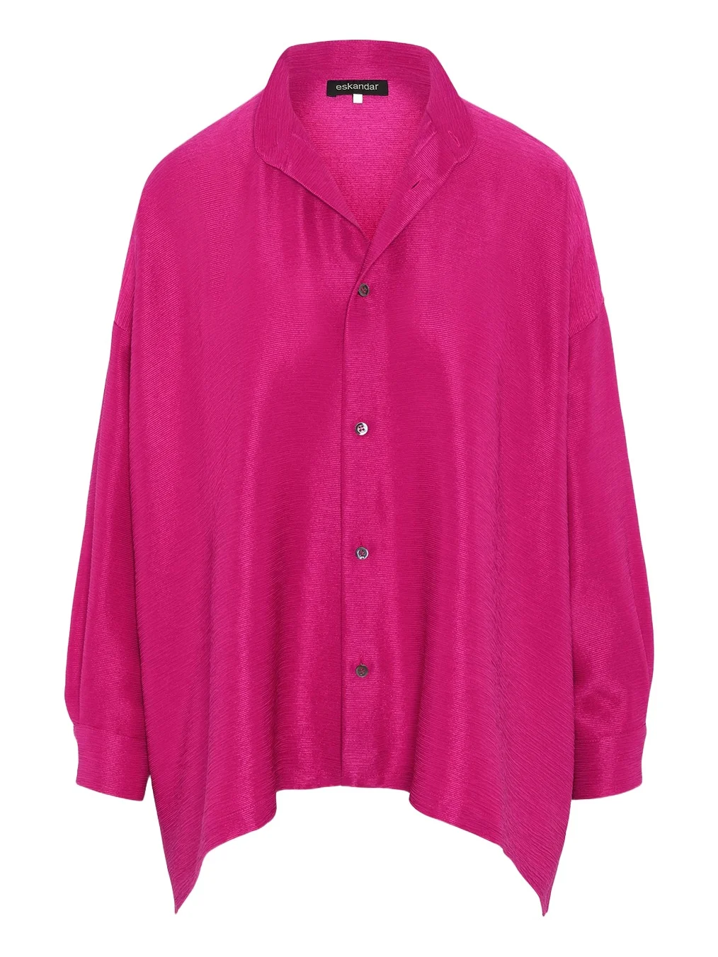 Midweight Silk Plisse Wide A-Line Shirt Midweight Silk Plisse Wide A-Line Shirt