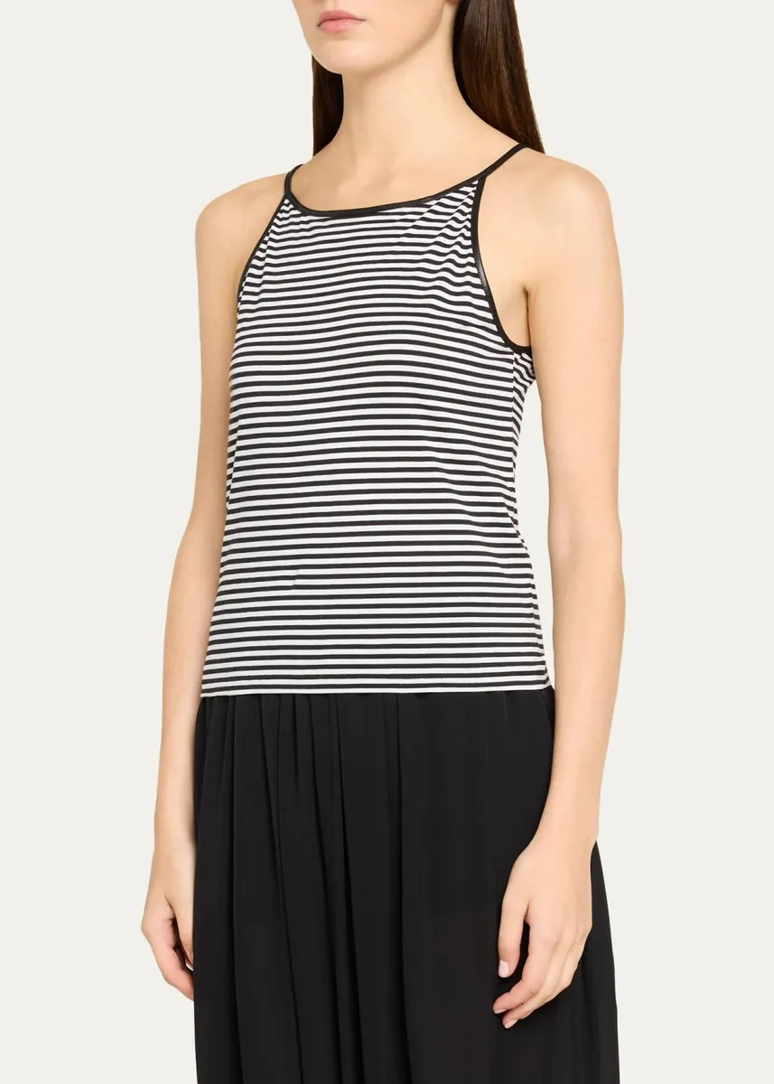 Frame The Leather-Trim Tank Top | Thumbnail 4 Frame The Leather-Trim Tank Top | Thumbnail 4