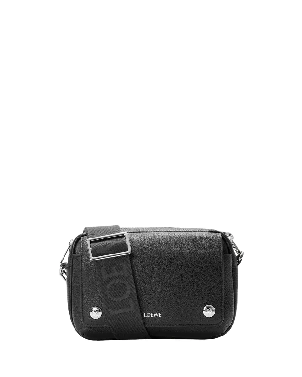 Loewe Men's Small Pebble Messenger Bag in Grained Calfskin | Thumbnail 2