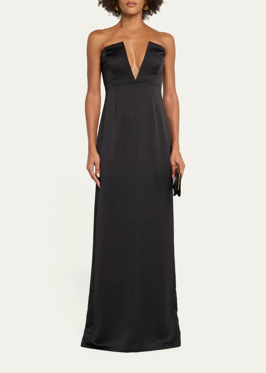 Ramy Brook Raquel Strapless Plunging Column Gown | Thumbnail 2
