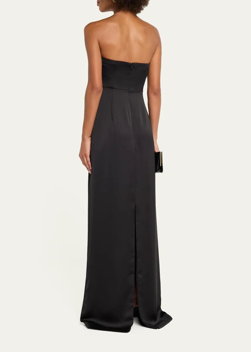 Ramy Brook Raquel Strapless Plunging Column Gown | Thumbnail 3