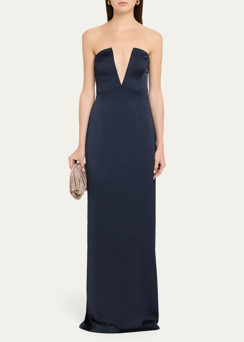 Ramy Brook Raquel Strapless Plunging Column Gown | Thumbnail 6