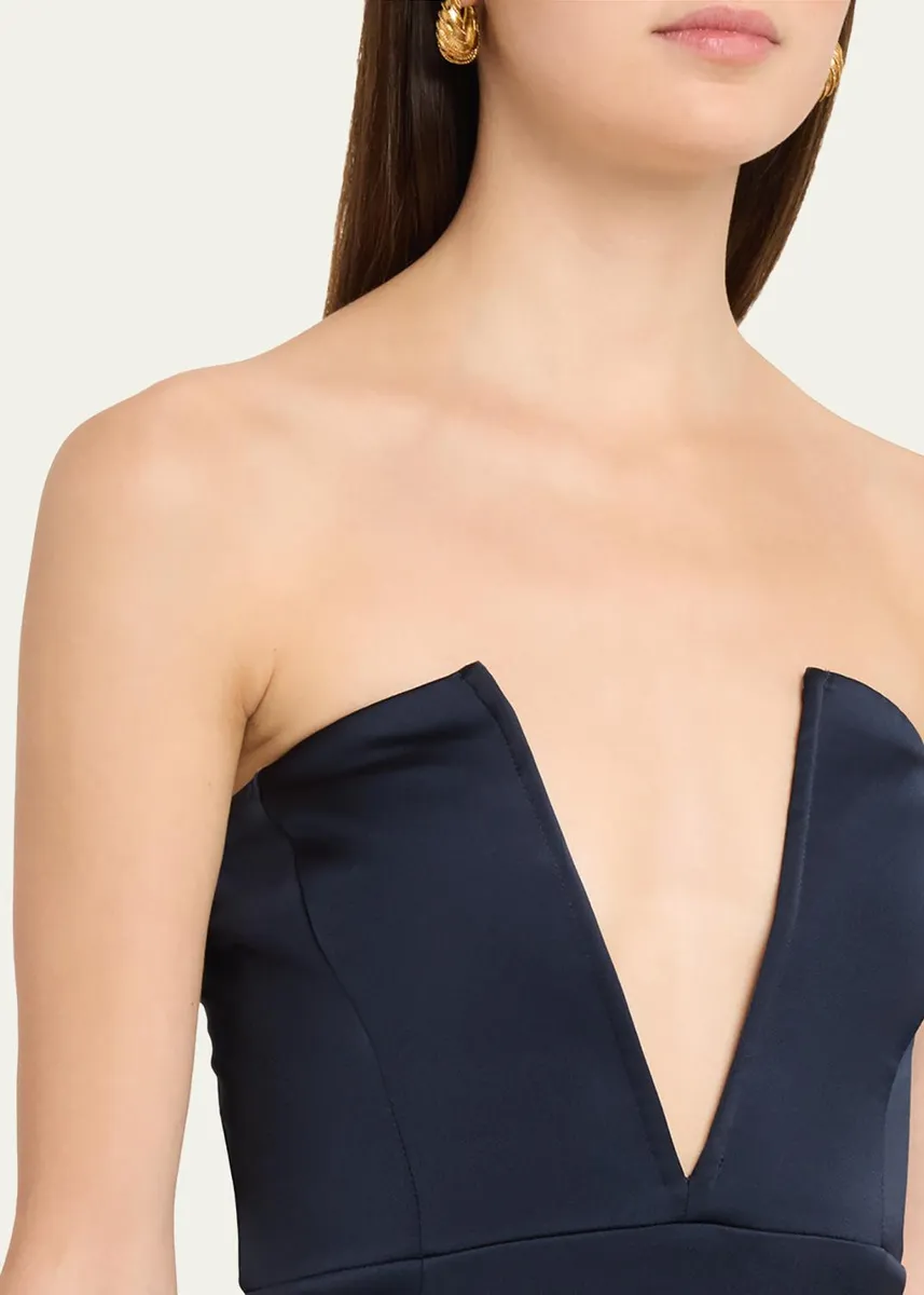 Ramy Brook Raquel Strapless Plunging Column Gown | Thumbnail 9